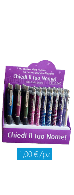Espositore penne con nome