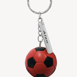 Portachiavi pallone da calcio 20 pz Rosso e nero